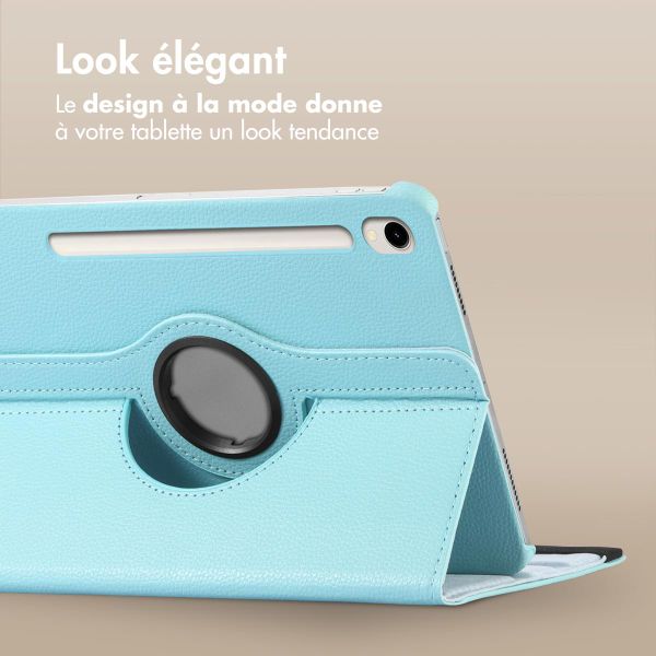 imoshion Coque tablette rotatif à 360° Samsung Galaxy Tab S9 11.0 pouces / S10 Lite / S10 FE / S9 FE 10.9 pouces - Bleu clair