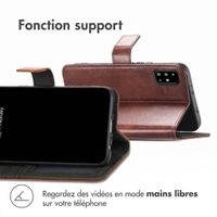 imoshion Étui de télephone portefeuille de luxe Samsung Galaxy A71 - Marron foncé