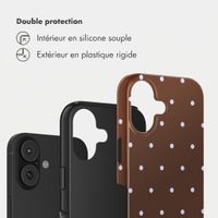 Selencia Coque arrière Vivid Apple iPhone 17 - Happy Dots Chocolate