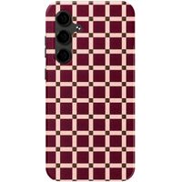 Selencia Coque arrière Vivid Samsung Galaxy S24 FE - Check This Burgundy