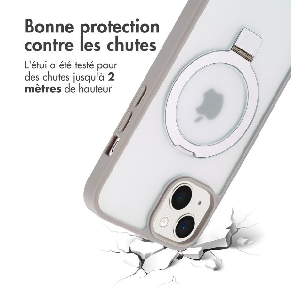 Accezz Coque Ring Stand avec MagSafe Apple iPhone 13 - Gris