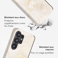 Selencia Coque arrière Vivid avec MagSafe Samsung Galaxy S26 Ultra - Golden Beige Marble