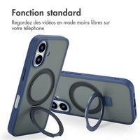 Accezz Coque Ring Stand avec MagSafe Apple iPhone 16 - Bleu