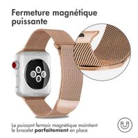 imoshion Bracelet magnétique milanais Apple Watch | 44/45/46/49 mm - Taille M - Rose Doré