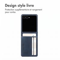 imoshion Étui de télephone portefeuille Luxe Samsung Galaxy Z Flip 8 - Bleu foncé