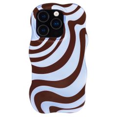 Selencia Coque arrière Vivid Wavy avec MagSafe Apple iPhone 16 Pro - Dream Swirl Chocolate