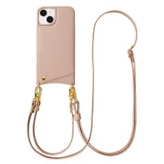 Selencia Coque de télephone Nova avec cordon et porte-cartes Apple iPhone 14 / 13 - Dusty Rose