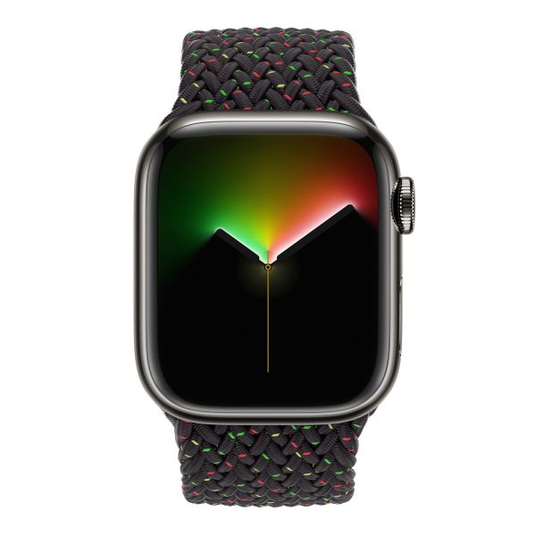 Apple Bracelet Solo tressé Apple Watch | 38/40/41/42 mm - Taille 2 - Black Unity