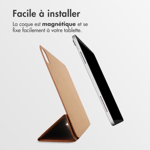 Accezz Coque tablette trifold en cuir Apple iPad Pro 11 (2025) M5 / (2024) M4 - Cognac