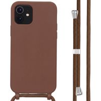 imoshion Coque en silicone avec cordon Apple iPhone 12 (Pro) - Marron