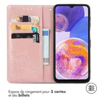 imoshion Etui de télephone Mandala Samsung Galaxy A23 (5G) - Rose Doré