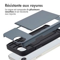 imoshion Coque arrière avec porte-cartes Apple iPhone 17e / 16e - Bleu foncé