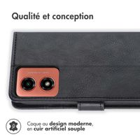 imoshion Étui de télephone portefeuille de luxe Motorola Moto G04 / G24 - Noir