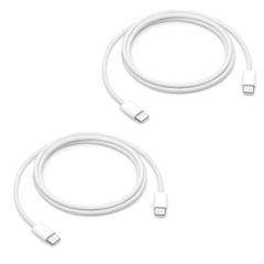 Apple Lot de 2 câbles de recharge USB-C vers USB-C d'origine 60 W - 1 mètre - Blanc