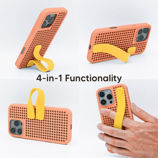 Callbuddy Coque avec strap Apple iPhone 16 Pro Max - Coral Pop