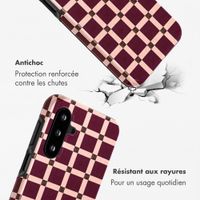 Selencia Coque arrière Vivid Samsung Galaxy A18 (4G) / A17 (4G/5G) - Check This Burgundy