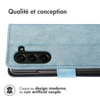 imoshion Étui de télephone portefeuille de luxe Samsung Galaxy Z Fold 6 - Bleu clair