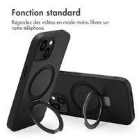 Accezz Coque Ring Stand avec MagSafe Apple iPhone 14 - Noir