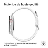 imoshion Bracelet en cuir magnétique Apple Watch | 38/40/41/42 mm - Blanc