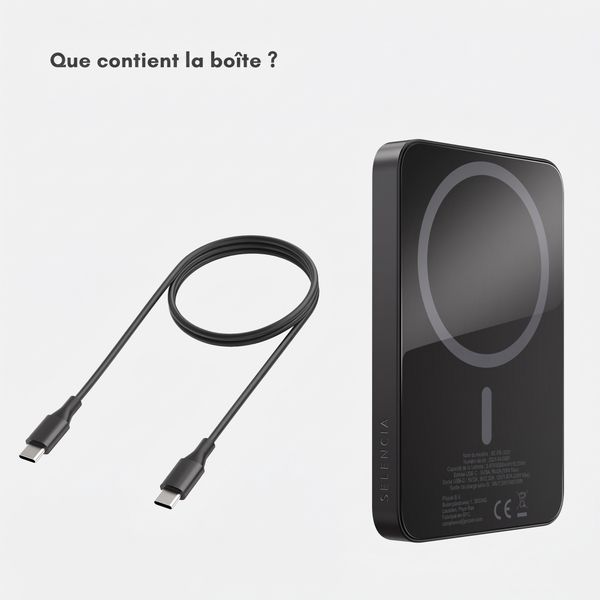 Selencia Powerbank Vivid 5 000 mAh - MagSafe et Qi - Black / Rebel Crush