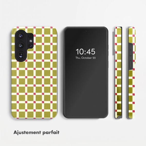 Selencia Coque arrière Vivid avec MagSafe Samsung Galaxy S26 Ultra - Check This Olive