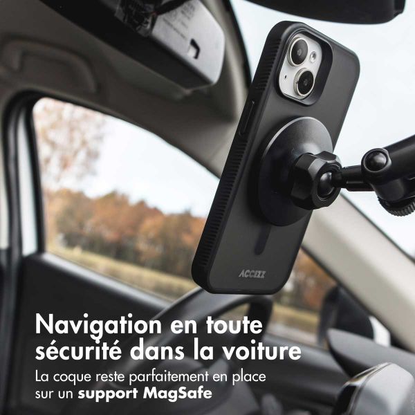 Accezz Coque Givrée Robuste avec MagSafe Samsung Galaxy S25 FE - Noir