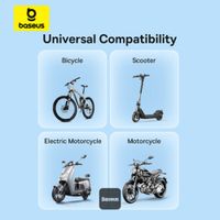 Baseus PrimeTrip support de téléphone 2-en-1 pour vélo / scooter / moto avec anneau support - Magnétique - Universel - Cosmic Black
