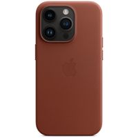Apple Coque Leather MagSafe Apple iPhone 14 Pro - Umber