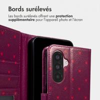imoshion Étui de télephone portefeuille Design Samsung Galaxy A26 - Crush Check Coral Dust