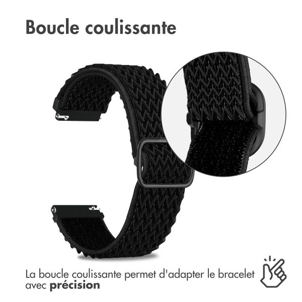 imoshion Bracelet en nylon élastique  - Connexion universelle 20 mm - Noir