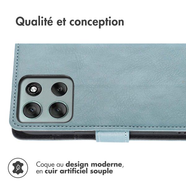 imoshion Étui de télephone portefeuille de luxe Motorola Moto G56 - Bleu clair