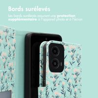 imoshion Étui de télephone portefeuille Design Motorola Moto G34 - Blue Flowers