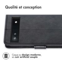 imoshion Étui de télephone portefeuille de luxe Google Pixel 6a - Noir