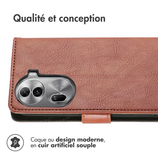 imoshion Étui de télephone portefeuille de luxe Oppo Reno 11 F - Marron
