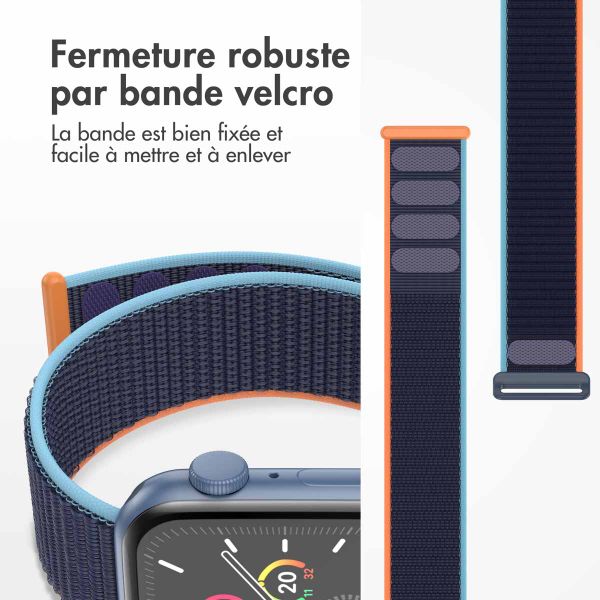 imoshion Bracelet en nylon Apple Watch | 38/40/41/42 mm - Dark Navy Blue
