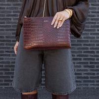 Selencia Pochette ordinateur Croco 13 pouces - Burgundy