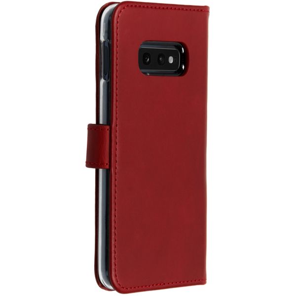 Selencia Étui portefeuille en cuir véritable Samsung Galaxy S10e - Rouge