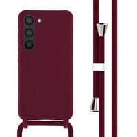 imoshion Coque en silicone avec cordon Samsung Galaxy S23 - Rouge foncé
