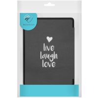 imoshion Design Slim Hard Sleepcover avec support Kobo Libra 2 / Tolino Vision 6 - Live Laugh Love