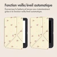 imoshion Étui de liseuse portefeuille design Pliable Kobo Clara Colour / BW - Garden Stripes
