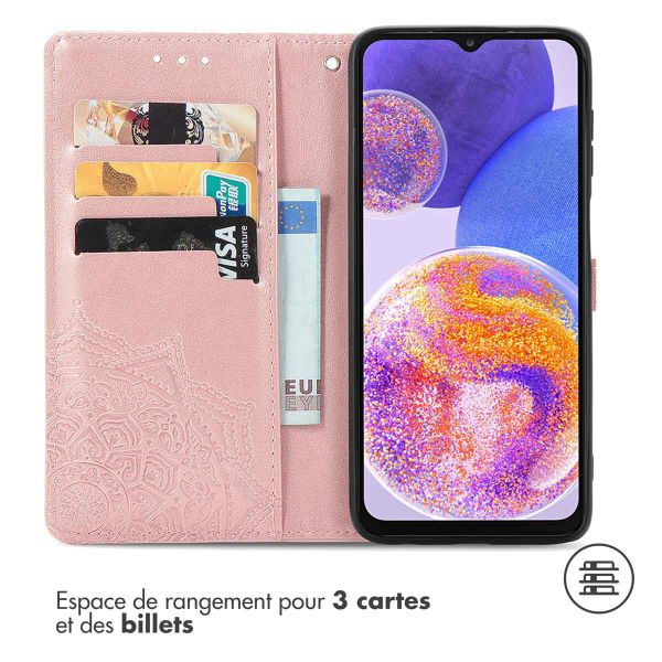 imoshion Etui de télephone Mandala Samsung Galaxy A23 (5G) - Rose Doré