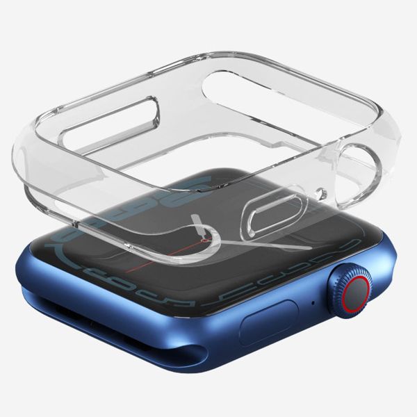 Uniq 2x Coque Glase Softcase Apple Watch 7 / 8 / 9 - 45 mm - Clear / Smoke