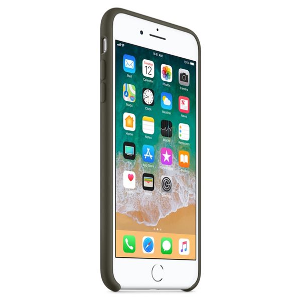 Apple Coque en silicone Apple iPhone 8 Plus / 7 Plus - Dark Olive