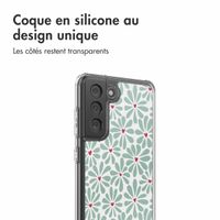 imoshion Coque Design Samsung Galaxy S21 FE - Bloom Love Sage Green