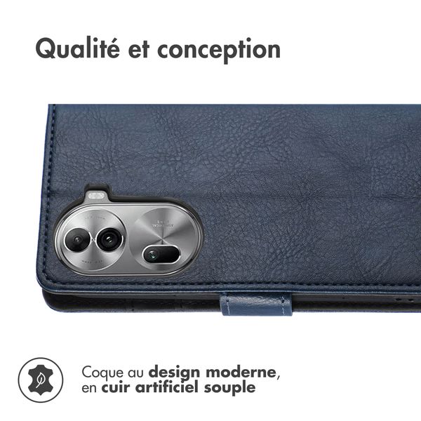 imoshion Étui de télephone portefeuille de luxe Oppo Reno 11 - Bleu foncé