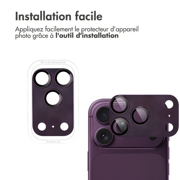 imoshion Protection Caméra en verre trempé 2 Pack pour l'Apple iPhone 18 Pro - Plum