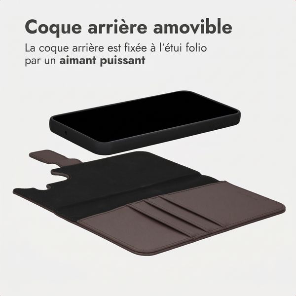 imoshion Étui portefeuille luxe 2-en-1 amovible Samsung Galaxy A17 (5G) / (4G) - Marron
