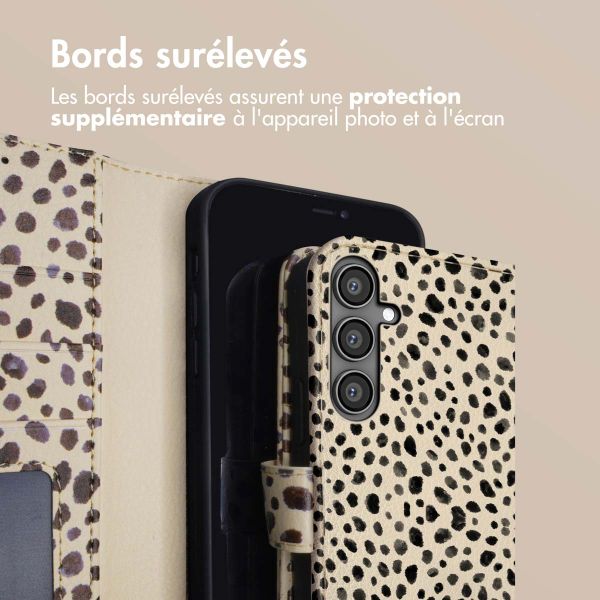 imoshion Étui de télephone portefeuille Design Samsung Galaxy S23 FE - Black And White Dots