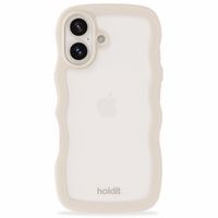 Holdit Coque Wavy Apple iPhone 16 Plus - Transparent / Light Beige
