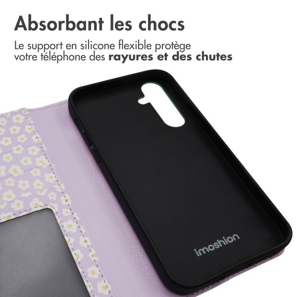 imoshion Étui de télephone portefeuille Design Samsung Galaxy S23 FE - White Daisy